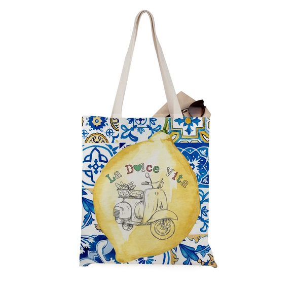 Italy Amalfi Coast Gift Italian Lemon Tote Bag Italy Travel Merch Italian XD - Picture 1 of 6